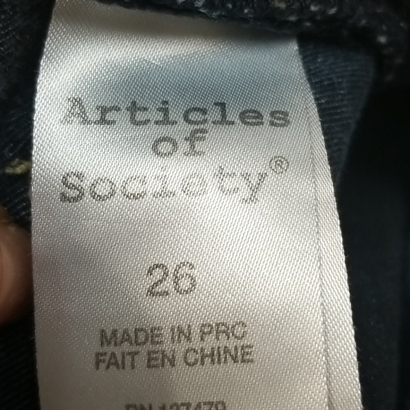 ARTICLES OF SOCIETY  'Sarah' Cut Off Hem Jeans, 26 - Picture 9 of 9